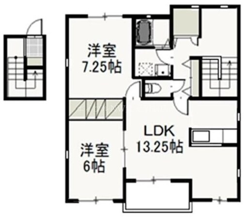 ヴィラ・ド・フルール　Bの物件間取画像